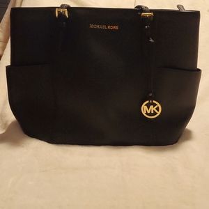 Michael Kors black jet set tote